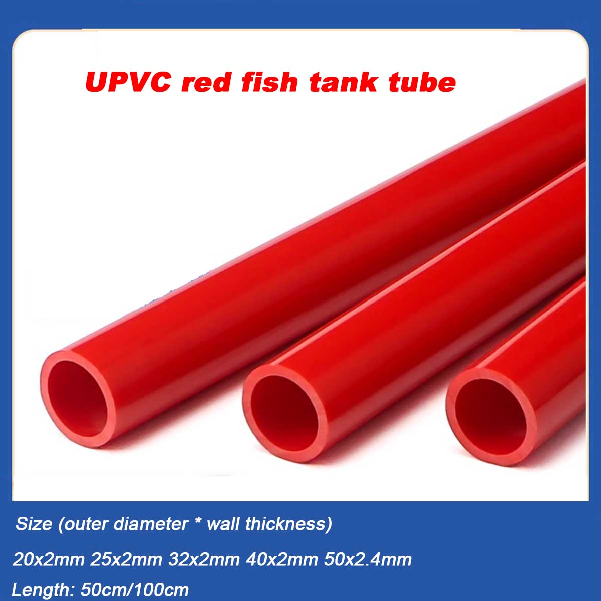 Aquarium Plant Red - 20 ~ 50mm UPVC Tüp akvaryum