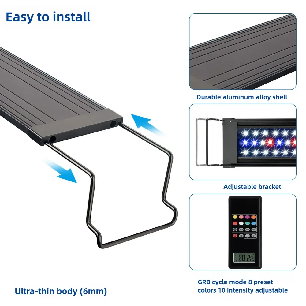 Planted Aquarium Algae Control - Programlanabilir LED Akvaryum Işığı, Uzaktan Kumandalı