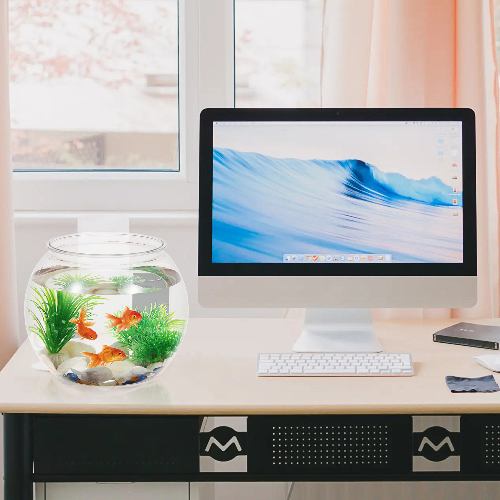 Planted Aquarium For Goldfish - Düşmeye Karşı Dayanıklı Plastik Balık Kase