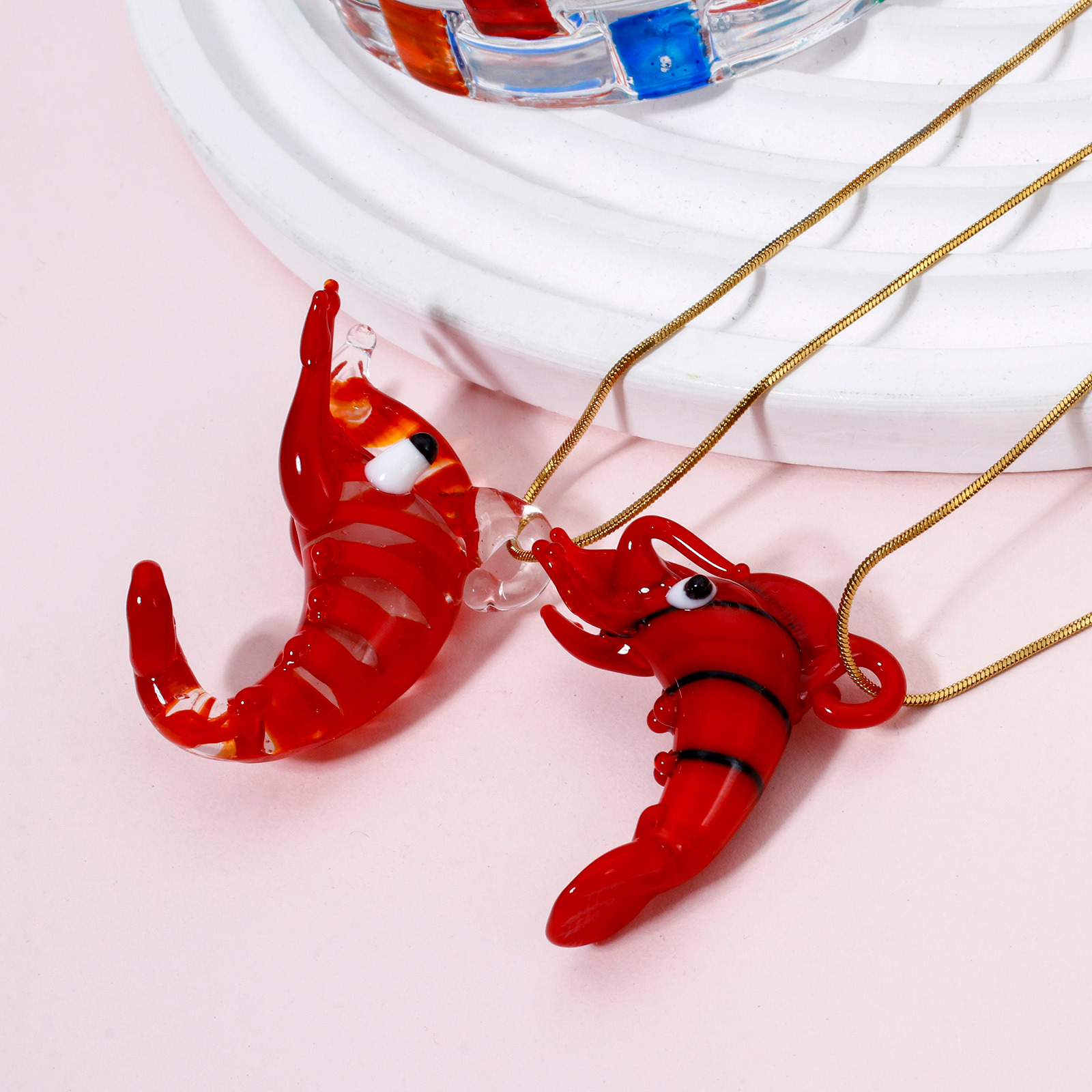 Aquarium Plant Red - 1 adet sevimli kırmızı istakoz Lampwork